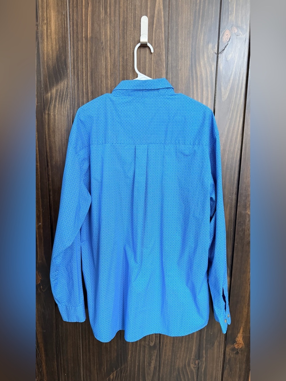 Wrangler Blue Patterned Button-Down Western Shirt-Size:XL - Picture 5 of 7
